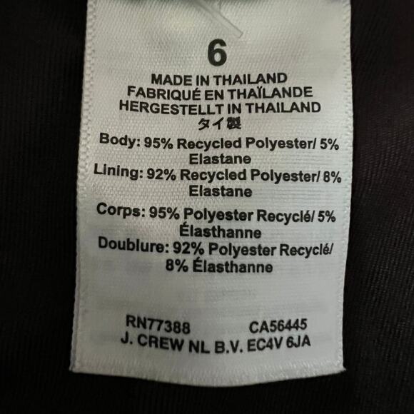 J Crew Claudia Scrunchie One Piece Swimsuit Size 6 Brown Textured - Picture 5 of 9